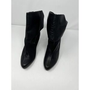 Kelly & Katie DANIELA-DS Women's Black Leather Almond Toe Ankle Bootie Size 9.5M